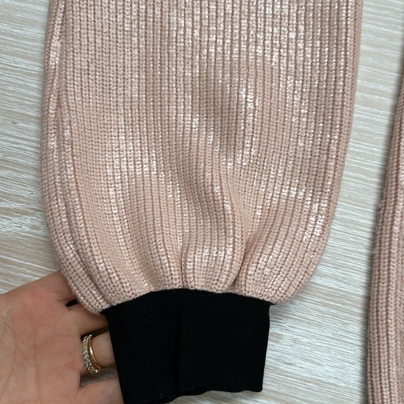 Emporio Armani Metallic Rose Crewneck Sweater Sz 42 - Picture 6 of 7